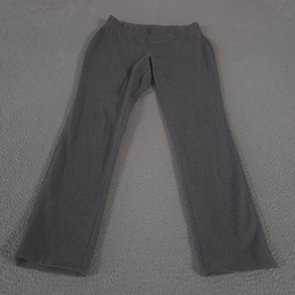Lands End Pants Womens Medium Gray Starfish Slim Leg Cotton Stretch Knit Pull On